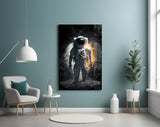 Astronaut  Glass Wall Art  || Designer Collection.