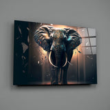 Glory of an Elephant Glass Wall Art  || Designer Collection.