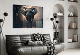 Glory of an Elephant Glass Wall Art  || Designer Collection.