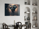 Glory of an Elephant Glass Wall Art || Designer's Collection