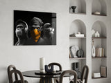 3 Wise Monkeys Chrome Edition Glass Wall Art || Designer Collection.