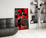 Micheal Jordan Glass Wall Art || Designer Collection.