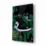 Air Jordan Glasbild || Designer-Kollektion - 72x46 cm