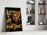 Lebron James, King Glass Wall Art || Designer Collection.