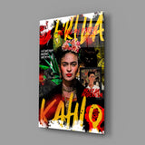 Frida Kahlo Glass Wall Art || Designer Collection.
