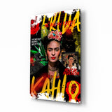 Frida Kahlo Glass Wall Art || Designer Collection.