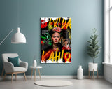 Frida Kahlo Glass Wall Art || Designer Collection.