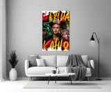 Frida Kahlo Glass Wall Art || Designer Collection.