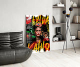 Frida Kahlo Glass Wall Art || Designer Collection.