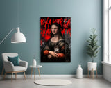 Mona Lisa, The Cat Lover Glass Wall Art || Designer Collection.