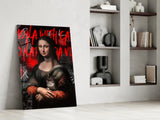 Mona Lisa, The Cat Lover Glass Wall Art || Designer Collection.