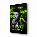 Arte della parete di vetro Muhammad Ali, il più grande || Collezione designer