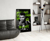 Muhammad Ali , The Greatest Glass Wall Art || Designer Collection.