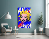 Andy Warhol and Marilyn Monroe Glass Wall Art || Designer Collection.