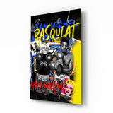 Andy Warhol vs Jean-Michel Basquiat Glass Wall Art || Designer Collection.