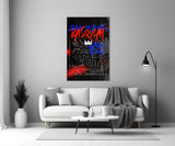 Style of Jean-Michel Basquiat Glass Wall Art || Designer Collection.