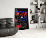 Style of Jean-Michel Basquiat Glass Wall Art || Designer Collection.