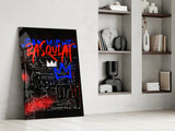 Style of Jean-Michel Basquiat Glass Wall Art || Designer Collection.