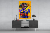 Style of Jean-Michel Basquiat Glass Wall Art || Designer Collection.