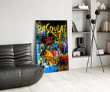 Style of Jean-Michel Basquiat Glass Wall Art || Designer Collection.