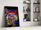 Style of Jean-Michel Basquiat Glass Wall Art || Designer Collection.