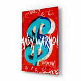 Arte della parete di vetro Andy Warhol e Dollar || Collezione designer