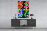 Andy Warhol and Dollar Glass Wall Art || Designer Collection.