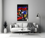 Style of Jean-Michel Basquiat Glass Wall Art || Designer Collection.