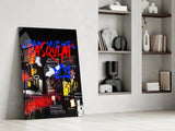 Style of Jean-Michel Basquiat Glass Wall Art || Designer Collection.