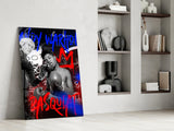 Andy Warhol vs Jean-Michel Basquiat Glass Wall Art || Designer Collection.