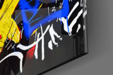 Style of Jean-Michel Basquiat Glass Wall Art || Designer Collection.