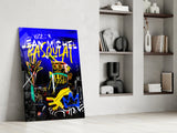 Style of Jean-Michel Basquiat Glass Wall Art || Designer Collection.
