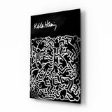 Im Stil von Keith Haring Glasbild || Designer-Kollektion - 72x46 cm