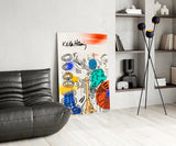 Style of Keith Haring Glass Wall Art || Designer Collection.