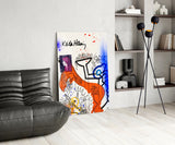 Style of Keith Haring Glass Wall Art || Designer Collection.