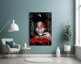 Jean-Michel Basquiat Glass Wall Art || Designer Collection.