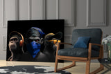 3 Wise Monkeys Glass Wall Art || Designers Collection