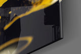 Golden Splash Glass Wall Art || Designer Collection.
