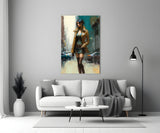 Pose Womanly Glass Wall Art || Designer Collection.