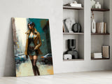 Pose Womanly Glass Wall Art || Designer Collection.