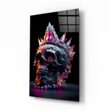 Diamond Skull Glasbild || Designer-Kollektion - 72x46 cm