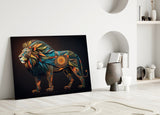 Lion Glass Wall Art || Designer Collection.