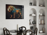 Lion Glass Wall Art || Designer Collection.