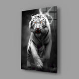 Tiger's Wrath Glass Wall Art || Designer Collection.