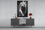 Tiger's Wrath Glass Wall Art || Designer Collection.