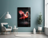 Flamingo Glass Wall Art || Designer Collection.