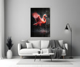 Flamingo Glass Wall Art || Designer Collection.