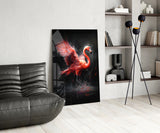 Flamingo Glass Wall Art || Designer Collection.