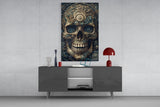 The Skull Glass Wall Art || Designer Collection.
