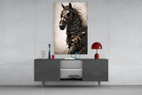 Warrior's Horse Glass Wall Art || Designer's Collection.